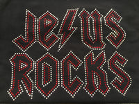 Jesus Rocks Rhinestone Transfer