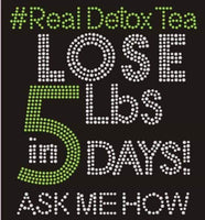 Lose 5lbs in 5 Days Rhinestone Transfer j5