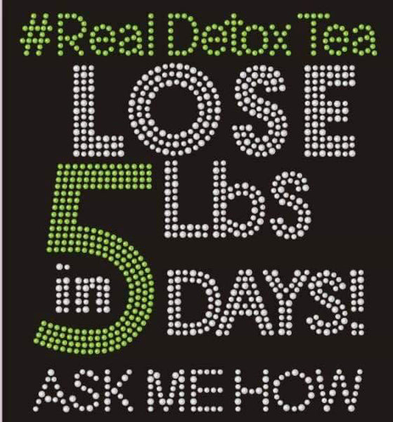 Lose 5lbs in 5 Days Rhinestone Transfer j5