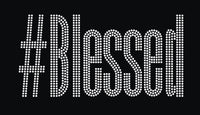 #Blessed Rhinestone Shirt Transfer F28-F26