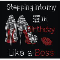 Stepping Into My Birthday with Red Lips Transfer A29