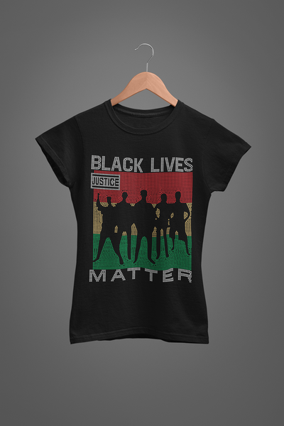 Black Lives Matter Color Rhinestones Transfer G9