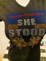 Nevertheless She Stood Rhinestone Transfer B24