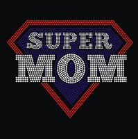 Super Mom Rhinestone Transfer B25