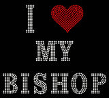 I Love my Bishop Rhinestone Transfer.