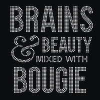 Brains & Beauty Mixed With Bougie Rhinestone Transfer C24