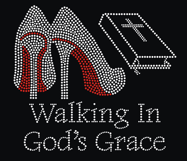 Walking in God's Grace Rhinestone Transfer I16