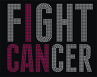 Fight Cancer Rhinestone Transfer