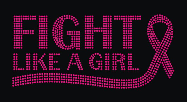 Fight Like a Girl Rhinestone Transfer