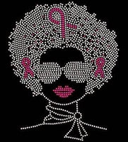 Ribbon Girl Afro RhinestoneTransfer