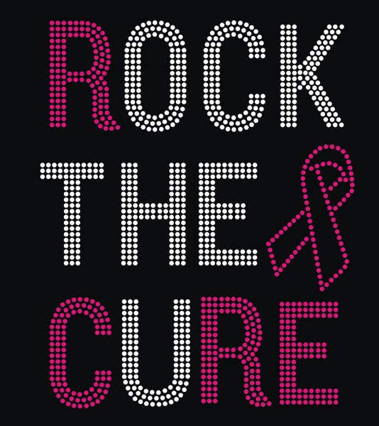 Rock The Cure Rhinestone Transfer