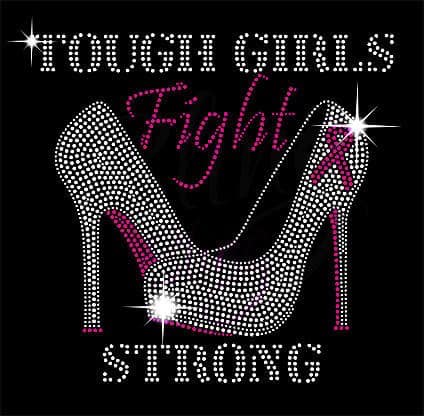 TOUGH GIRLS Fight Strong Rhinestone Transfer